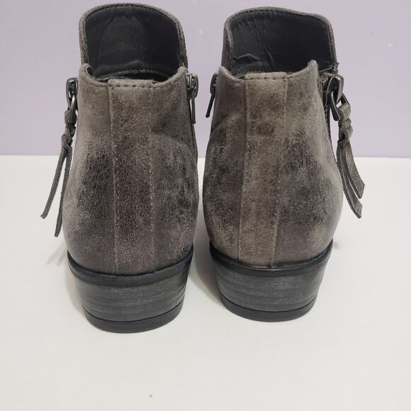 Boots Ankle Zip Faux Suede Women's Gray Sz 8M - Picture 4 of 9